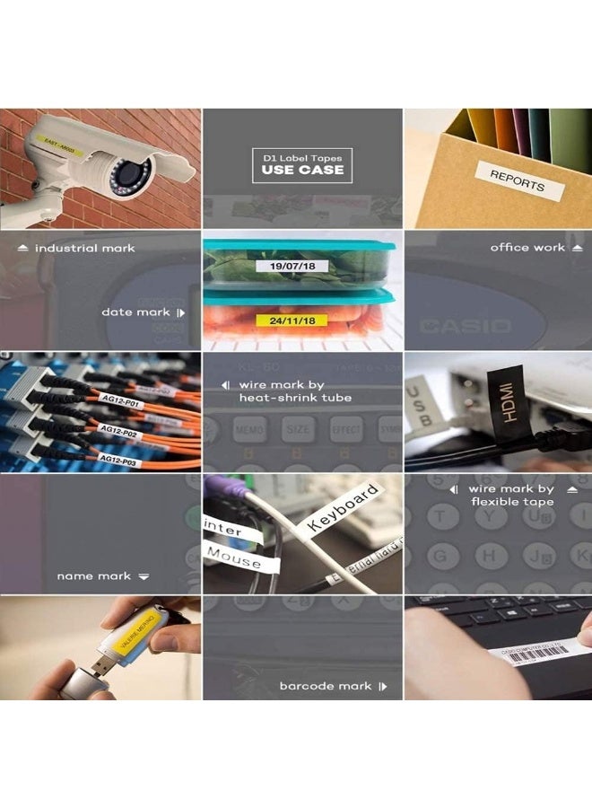 Royal Apex 5-Pack Replace Dymo D1 Label Tape Black On White 9Mm X 7M - Image 4