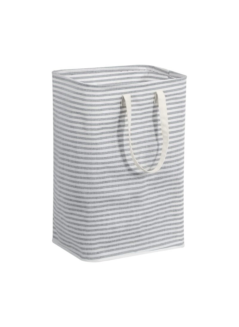 NNEWVANTE سلة غسيل كبيرة قابلة للطي سعة 72 لتر مع مقابض ممتدة سهلة الحمل لألعاب الملابس، رمادي - Image 1