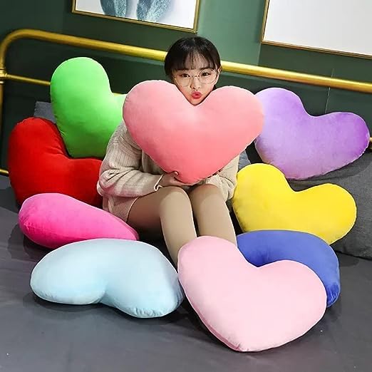 VAISHNO Vaishno Cute Plush Heart Pillow Cushion Throw Pillows Gift for Girl FriendsChildrenValentines Day Fit for Living RoomBedroomDining RoomOffice and SofaCarsChairsPink - Image 2