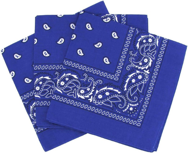 Boolavard 1s, 6s, 9s or 12 Pack Cowboy Bandanas Bandana with Original Paisley Pattern - Image 1