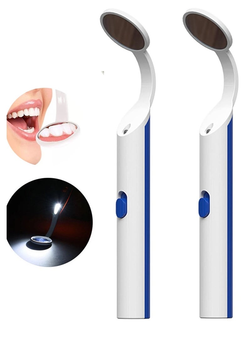 شابية مرآة أسنان مزودة بضوء، مرآة أسنان، مرآة أسنان مضادة للتآكل، مرآة فحص الأسنان مزودة بضوء LED للعناية بالفم والأسنان، مجموعة أدوات العناية بالفم والأسنان - Image 1