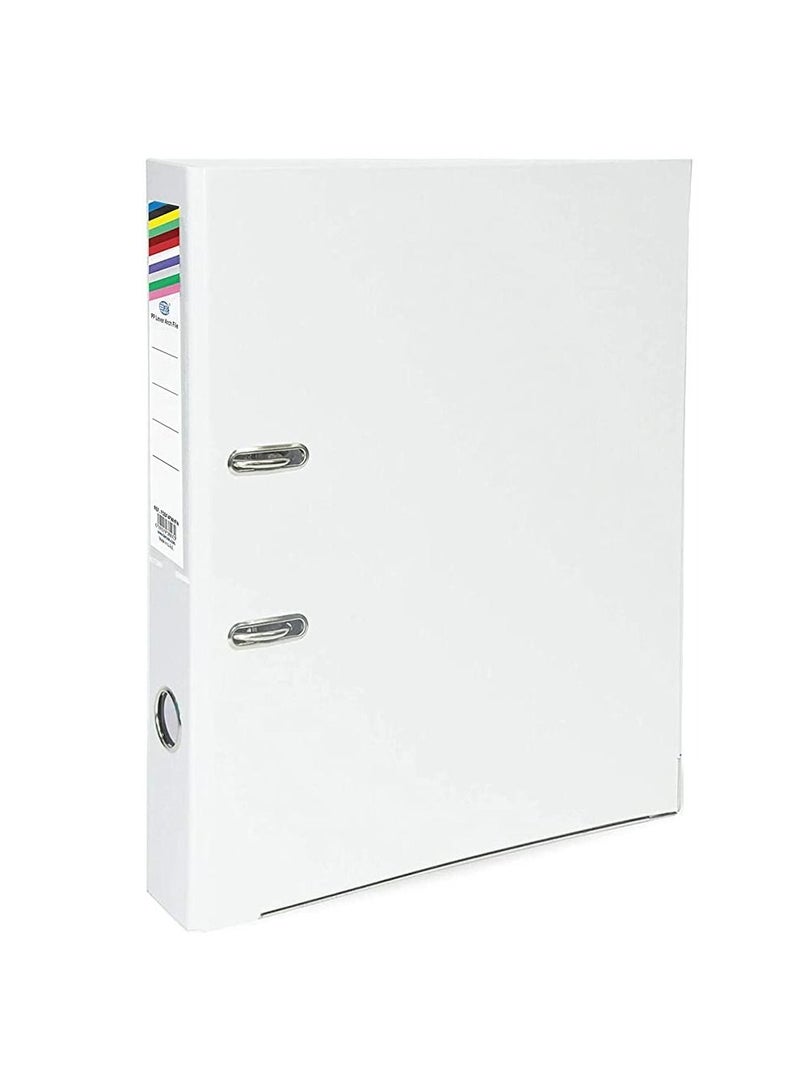 FIS مجموعة FIS من 24 قطعة ملف صندوق A4 بآلية ثابتة أبيض/أصفر - Image 2