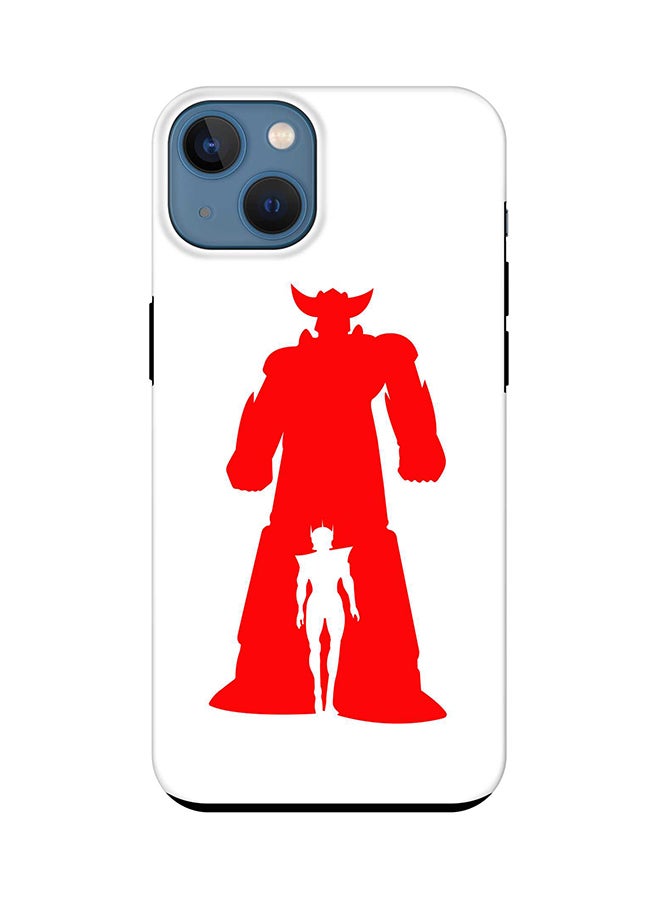 Stylizedd Tough Pro Case for iPhone 15 Plus Dual Layer Hybrid PC TPU Customized Mobile Cover Matte Finish Phone Case - Grendizer (White) - Image 1