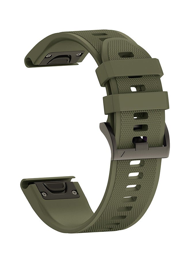 NIBEMINENT Replacement Smart Watch Band For Garmin Fenix 5X/3/3HR GPS Army Green - Image 1