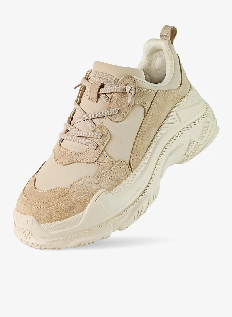 Duozoulu Taupe/Cream SI Core Nylon Walking Sneaker  | Best Price UAE