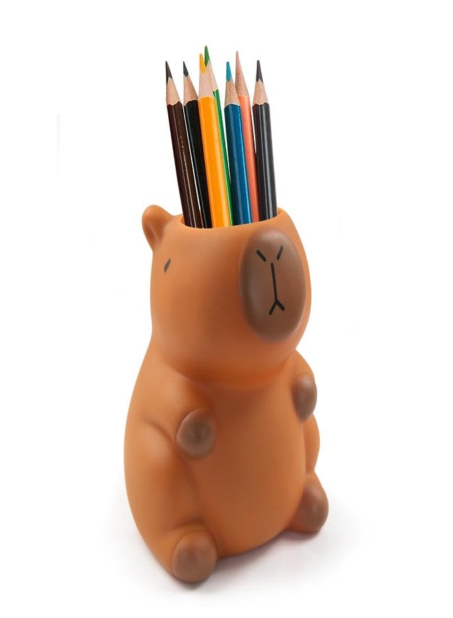 Geluode Capybara Pencil Holder, Animal Design Desk Organizer Stationery Pen Holder, Cute and Functional Office Decor, Gift for Capybara Lovers Students - Image 1