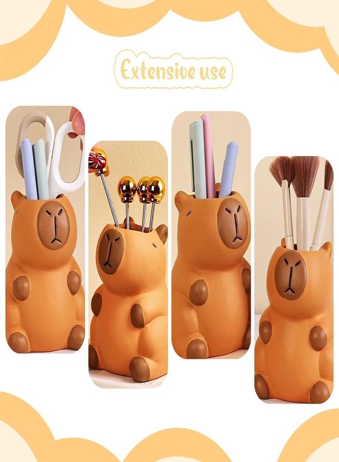 Geluode Capybara Pencil Holder, Animal Design Desk Organizer Stationery Pen Holder, Cute and Functional Office Decor, Gift for Capybara Lovers Students - Image 4