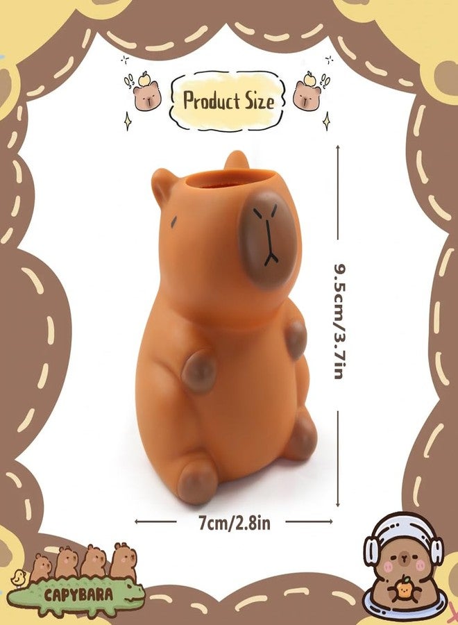 Geluode Capybara Pencil Holder, Animal Design Desk Organizer Stationery Pen Holder, Cute and Functional Office Decor, Gift for Capybara Lovers Students - Image 2