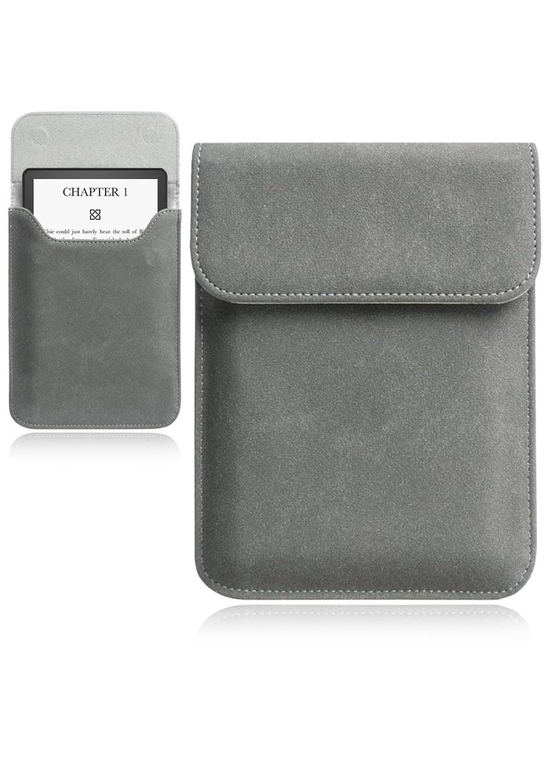 Sleeve Case for 7" Kindle Paperwhite and Kindle Colorsoft Signature Edition (2024 Released) Lightweight Portable Protective Pouch Bag for Kindle (Grey) - Image 1