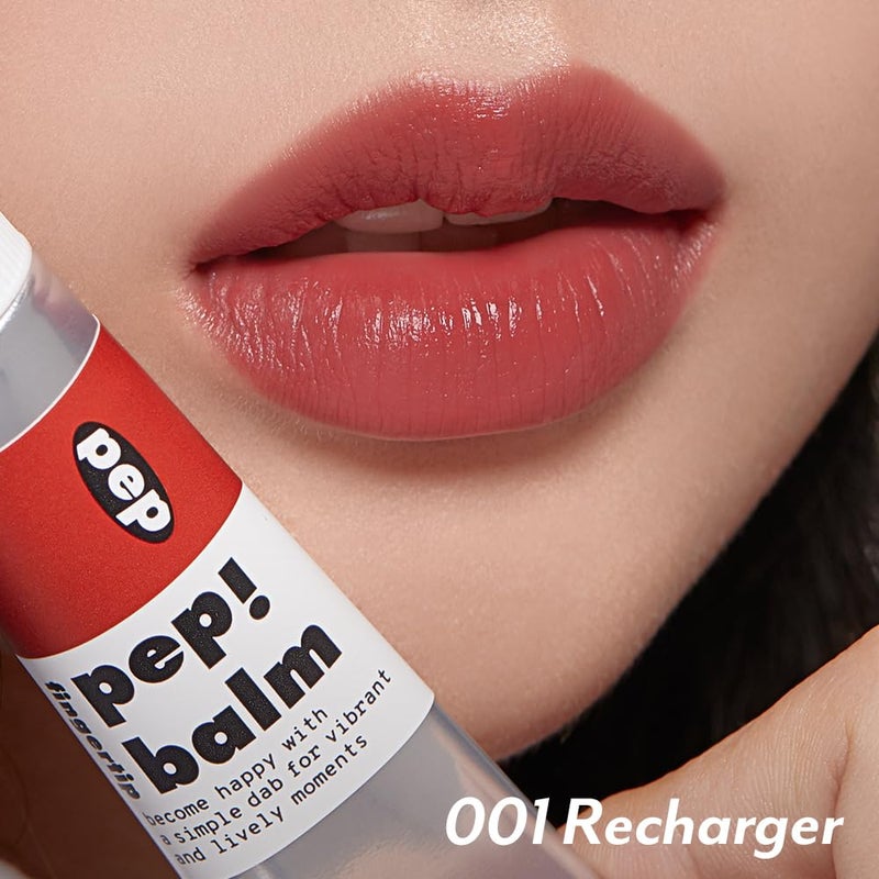I'M MEME Lip and Cheek Tint - PepBalm 001 Recharger | Wtih Shea Butter, Gift, Liquid Blush, Travel-Friendly, Highly Pigmented, Non-Drying, Sheer Balm Gross Tint, 0.52 Oz - Image 3