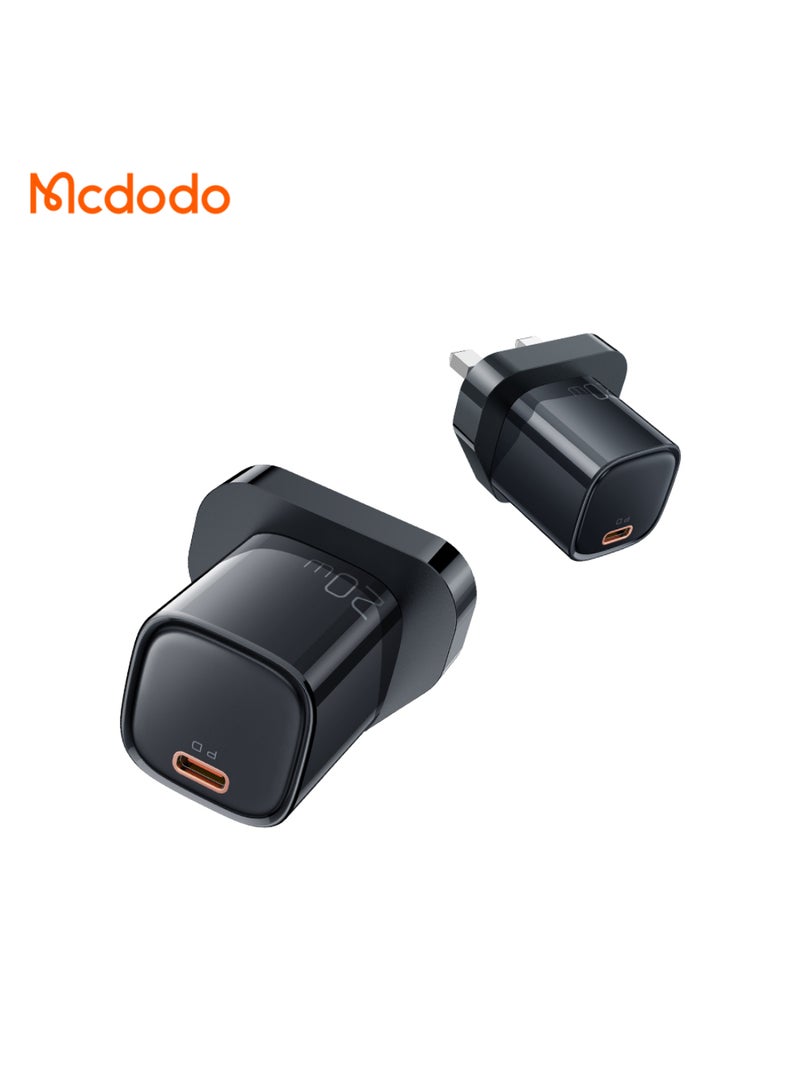 مكدودو Mcdodo شاحن سريع نانو 20 واط PD USB-C (قابس بريطاني) - Image 1