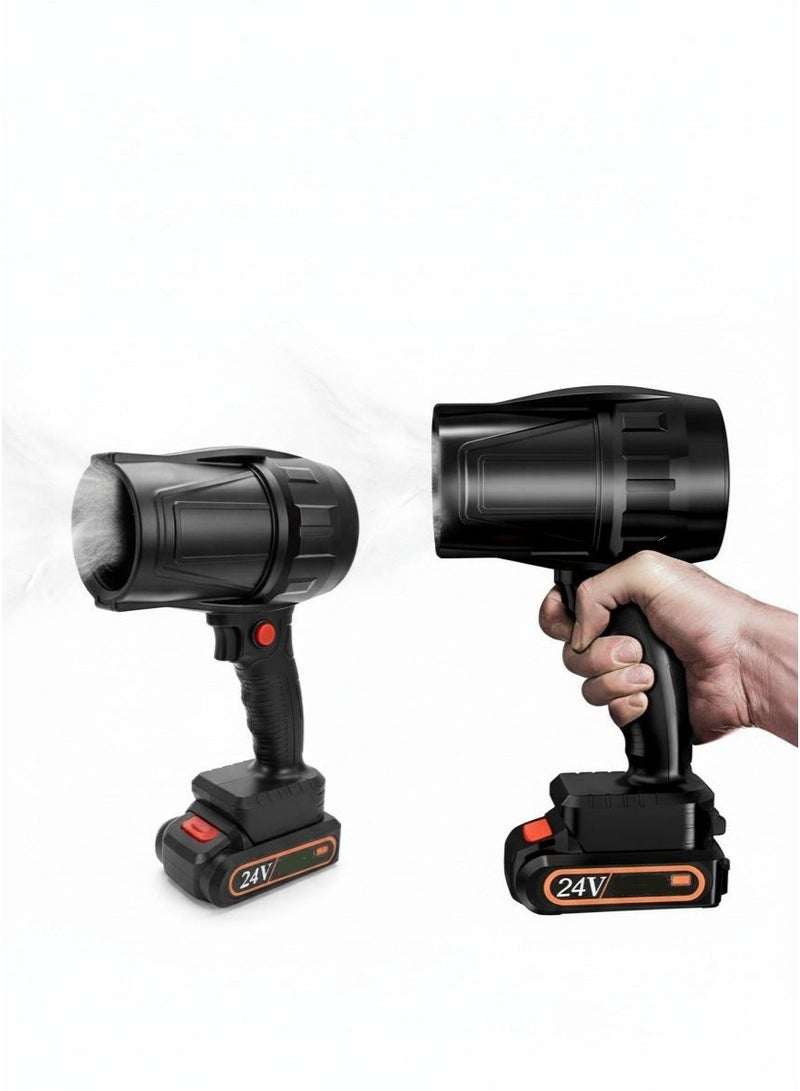 Jet Dry Mini Blower, 24V Turbo Cordless Leaf Blower, Lightweight Body, Turbine Motor for High-Speed Dust/Leaf Clearing​ Portable for Garden, Patio, Car & Camping (Big Turbojet) - 24V Cordless Portable Electric Air Blower - 12000 RPM Turbo Power for Car Cleaning and Drying, Multi-Purpose Air Dryer with Rechargeable Lithium Battery Ideal for Cleaning Dust, Leaves, and Grills - Image 2