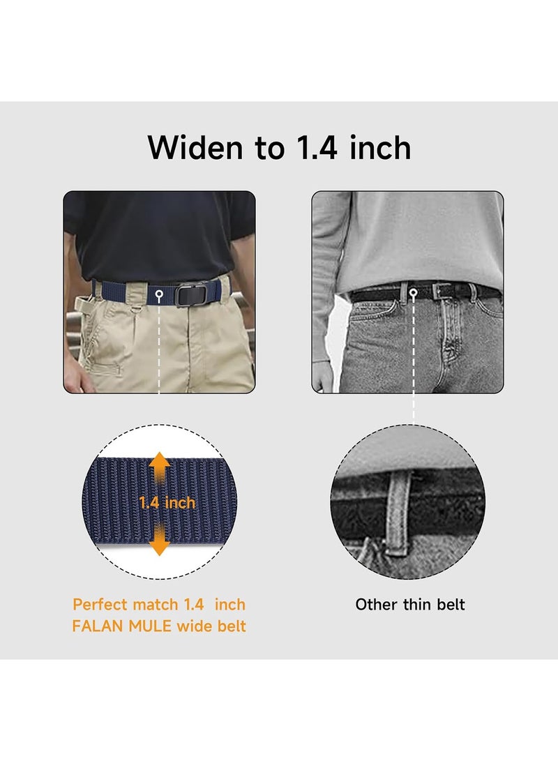 Automatic Nylon Belt for Men & Women - Fashionable, Adjustable, Durable, and Comfortable Waist Belt for Casual & Formal Wear, Everyday Use, and Outdoor Activities Blue - Image 5