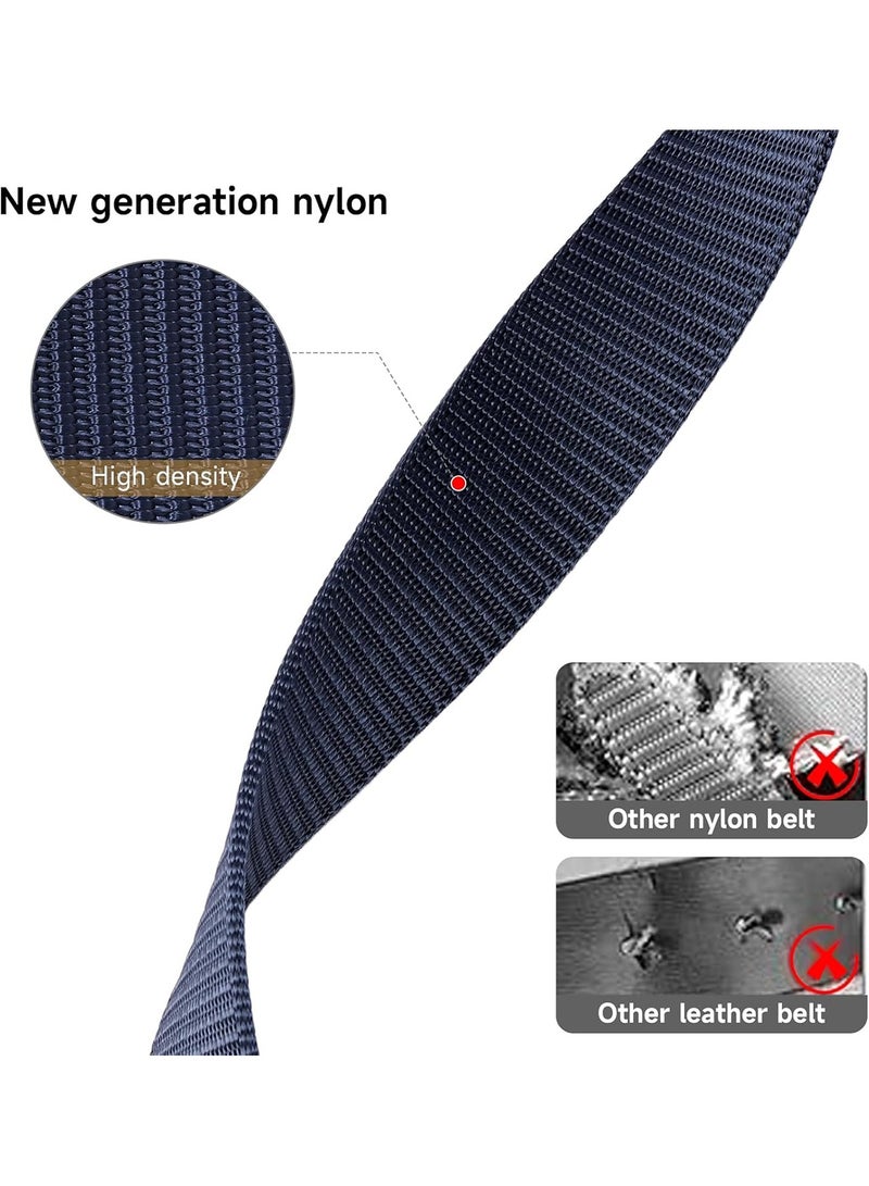 Automatic Nylon Belt for Men & Women - Fashionable, Adjustable, Durable, and Comfortable Waist Belt for Casual & Formal Wear, Everyday Use, and Outdoor Activities Blue - Image 4