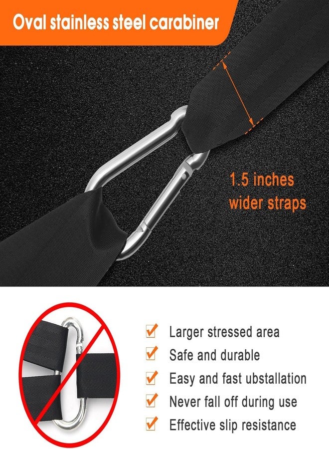 UPHILL® Sporting Battle Rope Anchor Kit with Nylon Straps & Carabiner Clip Stops Rope Damage | Stainless Steel Carabiner | for Crossfit Training - Image 4