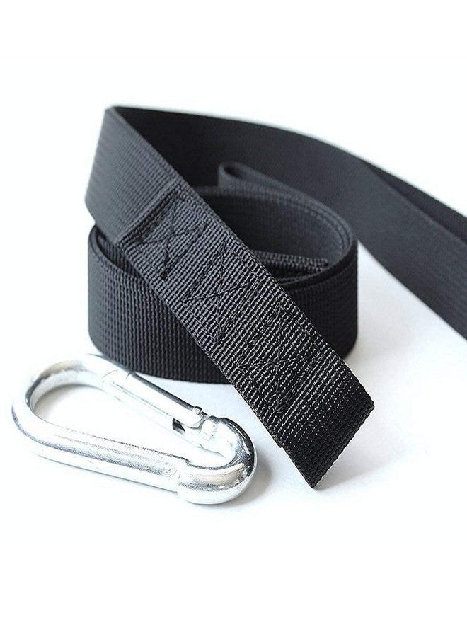 UPHILL® Sporting Battle Rope Anchor Kit with Nylon Straps & Carabiner Clip Stops Rope Damage | Stainless Steel Carabiner | for Crossfit Training - Image 1