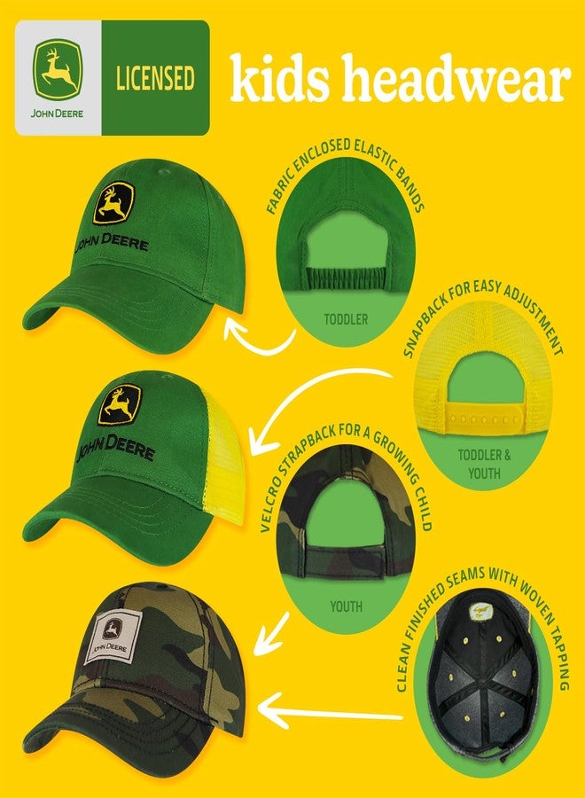 John Deere Toddler Cap Embroidered Varsity Baseball Cap Fits Ages 2-5 - Image 5