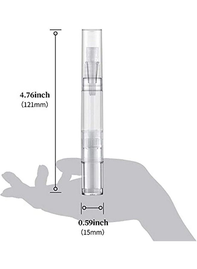 Vinayakart 5 Ml Transparent Empty Nail Oil Twist Pen Lip Gloss Brush Applicators Eyelash Growth  Cuticle Oil Applicator Teeth Whitening Liquid Tube. ( 5 Pcs ) - Image 2