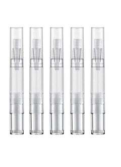 Vinayakart 5 Ml Transparent Empty Nail Oil Twist Pen Lip Gloss Brush Applicators Eyelash Growth  Cuticle Oil Applicator Teeth Whitening Liquid Tube. ( 5 Pcs )  - Image 1