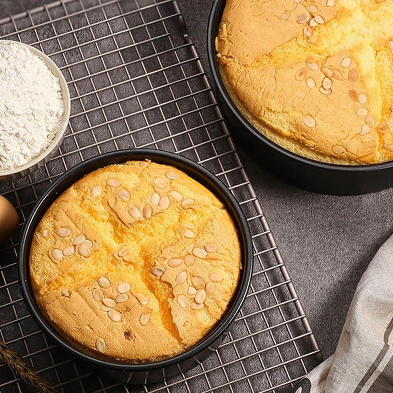 6 Inch Removable Bottom Nonstick Cake Pan Black Stainless Steel Baking Mold - Image 5