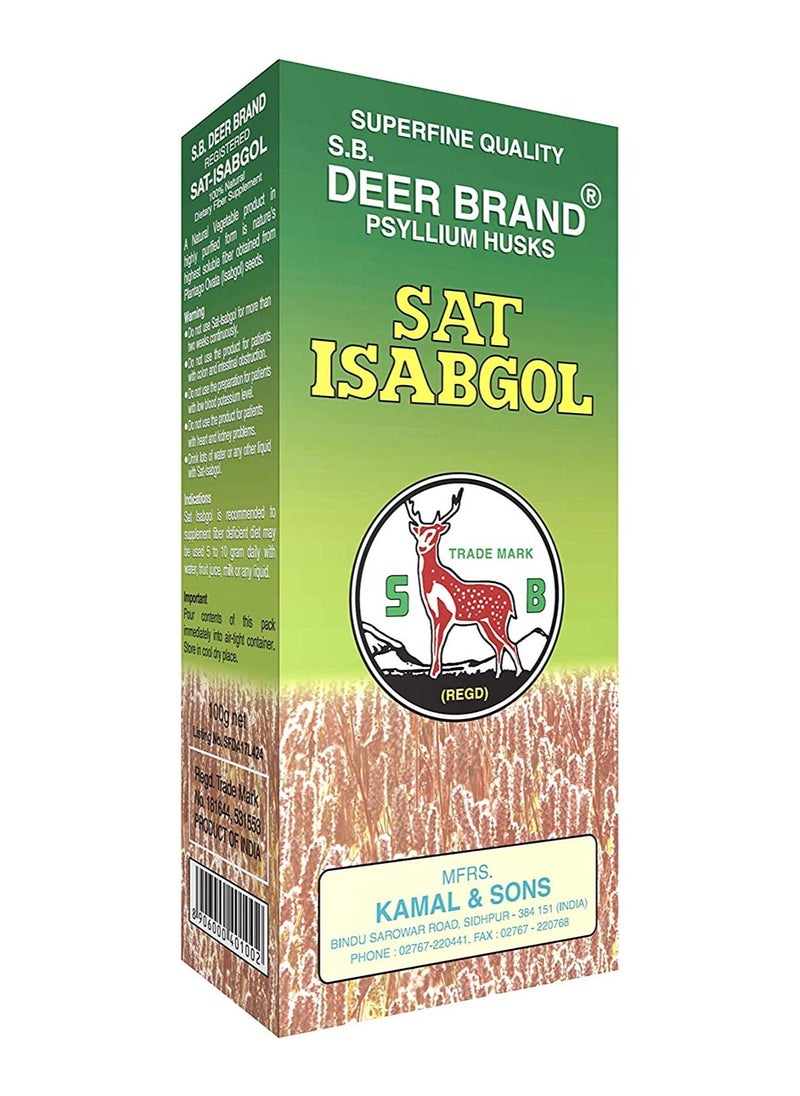 S.B. DEER BRAND - Deer Brand Isabgol Psyllium Husk 100g - Image 1