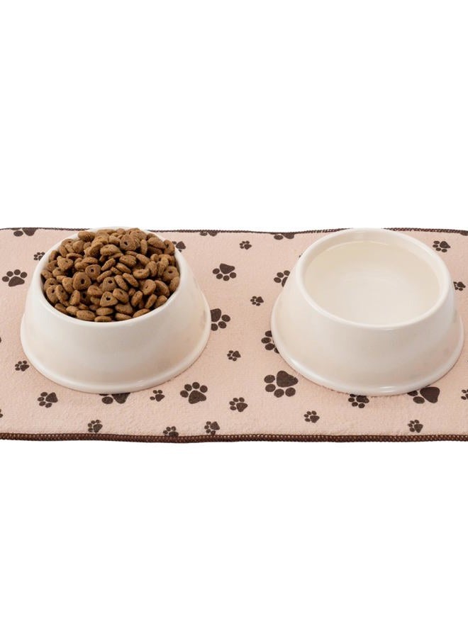 Kitchen Basics Microfiber Pet Bowl Feeding Mat, Anti-Skid and Absorbent, 10 Inch x 20 Inch - Image 4