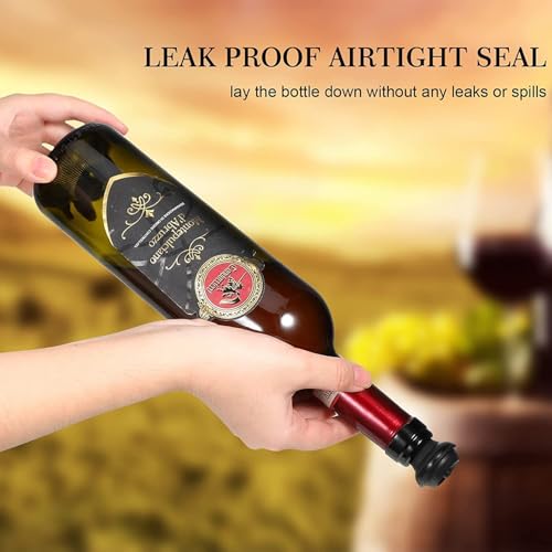 MUGATH Wine Saver Blister Vacuum Pump & Stopper | Compact Wine Stopper for Bottles Included Manual Air Remover System | Keep Fresh Longer (Black) - Image 4