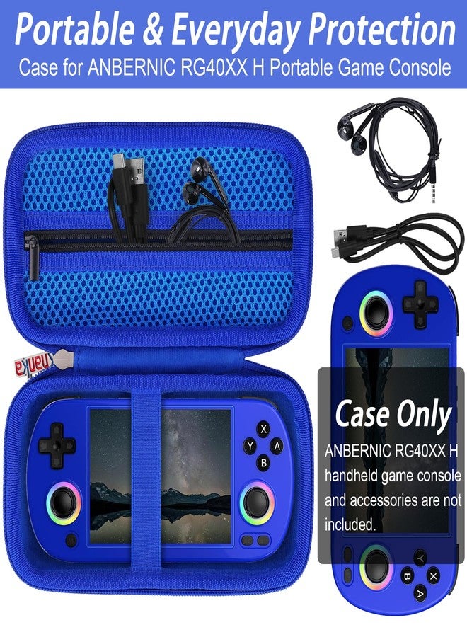 khanka Hard Travel Case Replacement for RG40XX H Retro Handheld Game Console,Case Only. (Blue) - Image 4