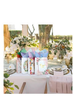 KASTWAVE Thank You Gift Bags, 12 Pack Paper Party Bags Floral Paper Bags, Handle Wedding Birthday Gift Bag Party Favour Bags for Wedding Birthday Baby Shower Boy Girl  - Image 4