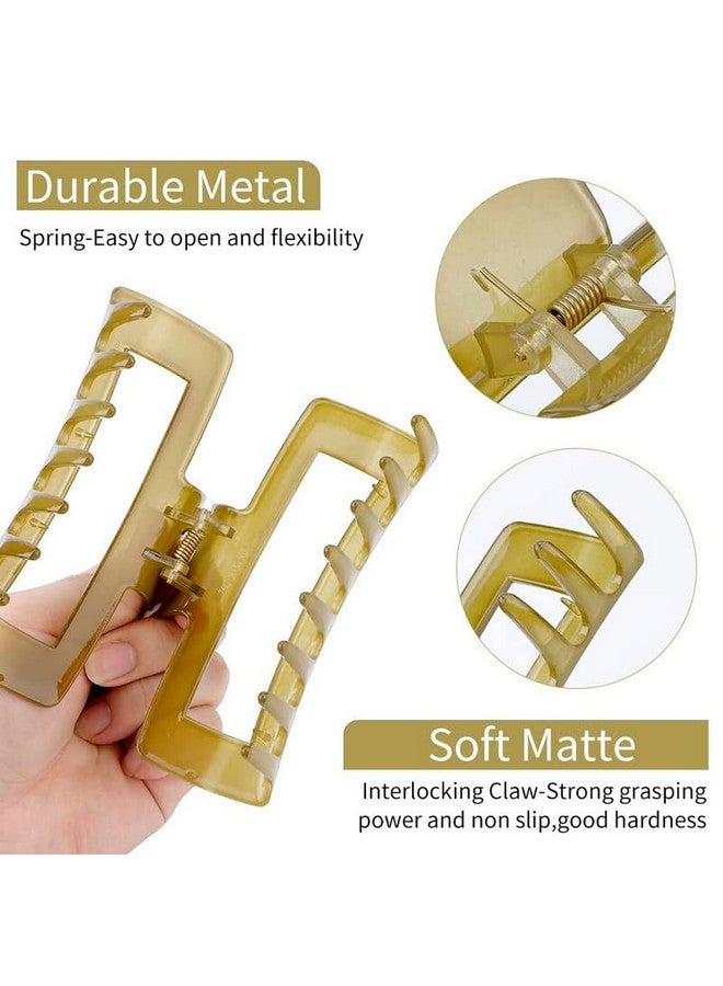 CHIROGRAPHY 4 pcs Premium 5" Large Claw Clips,tiny claw for girls,women,clear jelly hair clips for girls long hair (Jelly)|multicolor - Image 4