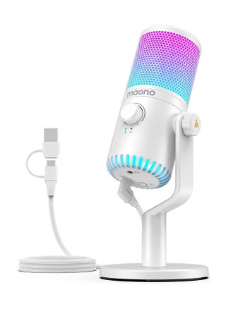 DM30 RGB USB Gaming Microphone, MAONO PC Programmable Condenser Mic with RGB Lights, Mute, Gain, Headphone Jack, Volume Control for Podcasting, Streaming, Twitch, YouTube, Computer, Mac, PS4, PS5 - pzsku/Z63D3AFB45D7FA1195F57Z/45/_/1693238780/8b7cf8ed-ae78-490c-9b76-b3b09cbbbf37