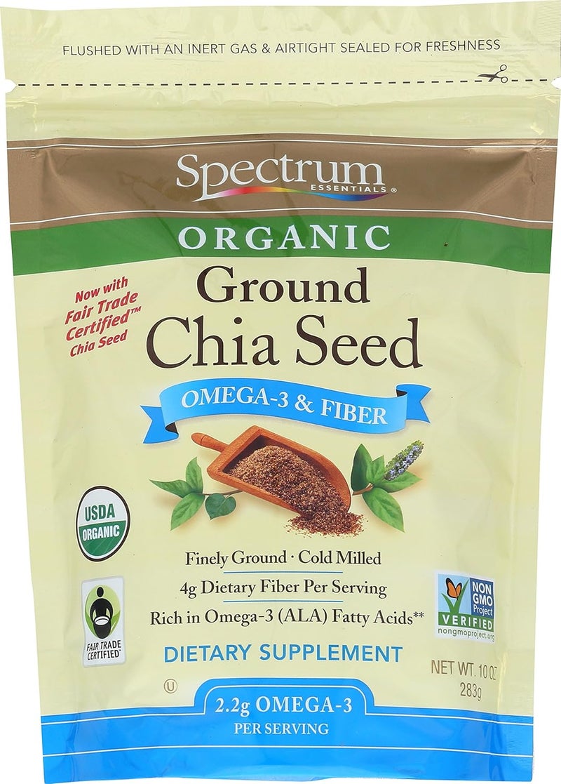 Spectrum بذور الشيا المطحونة العضوية من سبيكتروم - 10 أونصات - Image 1