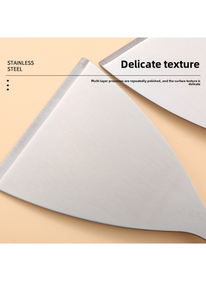 Stainless Steel Pancake Shovel Pancake Fruit Tool Scraper Cooking Pancake Press Teppanyaki Fried Egg Pancake Shovel-Specifications:ins Ritz Triangle Cooking Shovel-Medium - Image 3