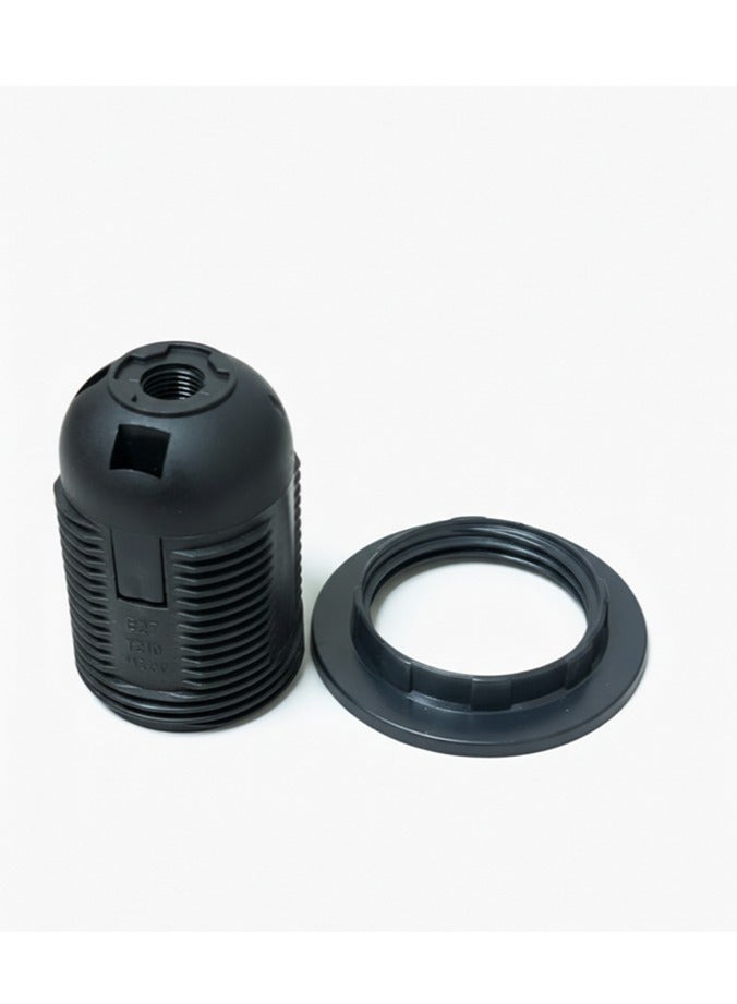 Royal Apex Lamp Base Adapter E27 4A Light Bulb Lamp Holder Pendant Screw Cap Socket Vintage Black 250V - Image 3