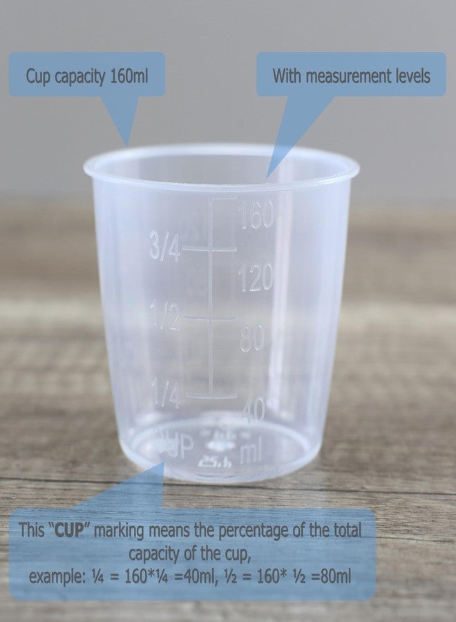 EIKS 6 Pack Rice Measuring Cups Clear Plastic Cups for Rice Cooker Replacement Dry Liquid Ingredient, Each Capacity 160ml - Image 4