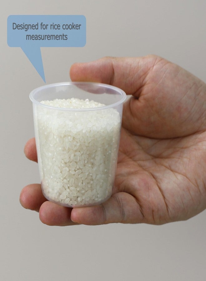 EIKS 6 Pack Rice Measuring Cups Clear Plastic Cups for Rice Cooker Replacement Dry Liquid Ingredient, Each Capacity 160ml - Image 5