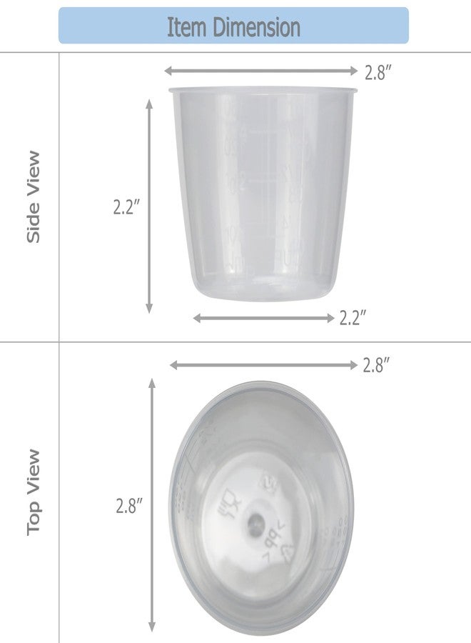 EIKS 6 Pack Rice Measuring Cups Clear Plastic Cups for Rice Cooker Replacement Dry Liquid Ingredient, Each Capacity 160ml - Image 3