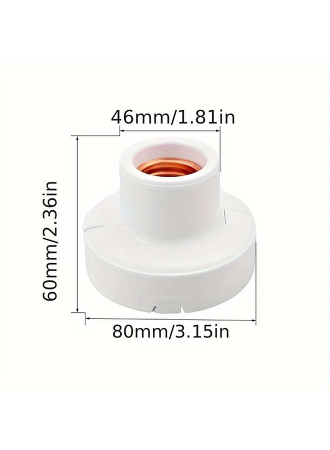 1pc E27 Screw Lamp Holder White Energy Saving LED Bulb Base Voice Control Compatible - Image 3