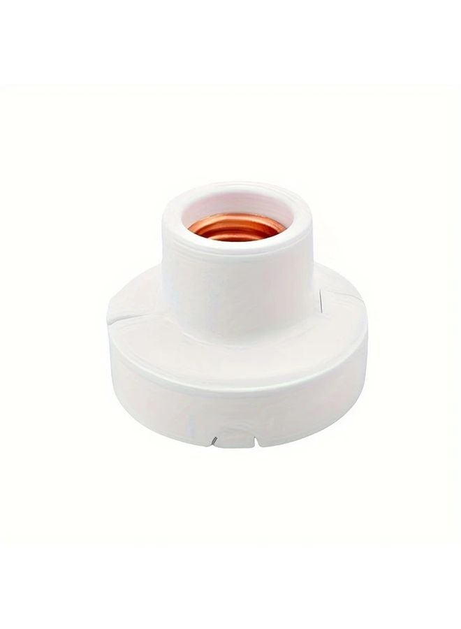 1pc E27 Screw Lamp Holder White Energy Saving LED Bulb Base Voice Control Compatible - Image 1