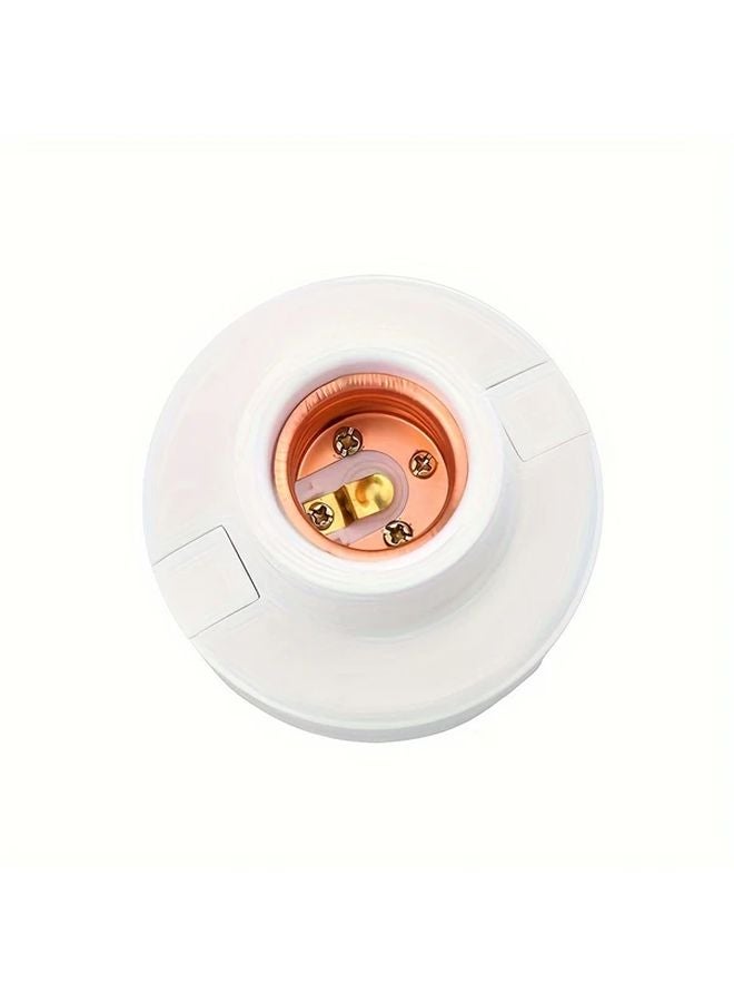 1pc E27 Screw Lamp Holder White Energy Saving LED Bulb Base Voice Control Compatible - Image 4
