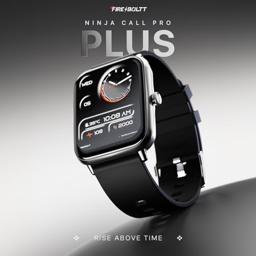 Fire-Boltt FireBoltt Ninja Call Pro Plus 4648mm 183 inch Smart Watch with Bluetooth Calling AI Voice Assistance 120 Sports Modes IP67 Rating 240 280 Pixel High Resolution Black - Image 3