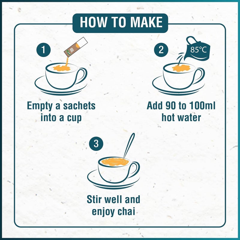 Senso Masala Tea Premix Unsweetened (Pack of 5) | No Sugar | (14g * 10 Sachets) Adrak Elaichi Masala Chai, instant tea premix, sachets masala chai premix, masala tea powder, ready mix tea One Minute, Assam Tea, Desi Chai - Image 4
