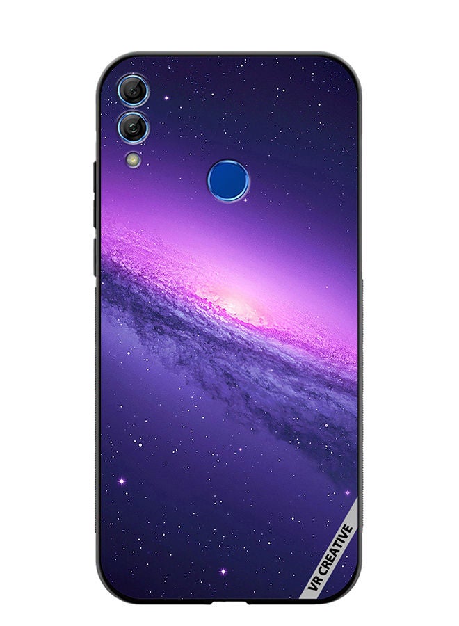Protective Case Cover For Honor 10 Lite Abstract Crossed Lines Galaxy Seamless Design Multicolour
