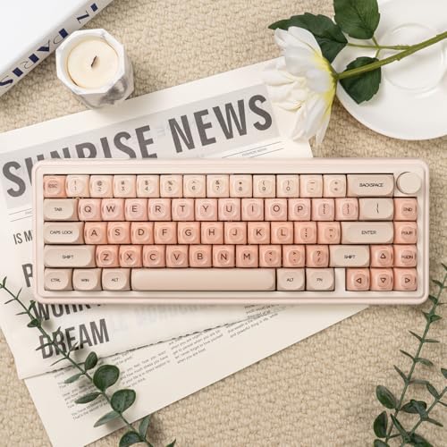Sumgsn 132 Keys PBT Dye Sub Pink Jelly Keycaps MOA Profile Keycaps Foundation Keycaps Set Comaptible with 61/64/87/104/108 Cherry Mx Switches Mechanical Keyboards - Image 2