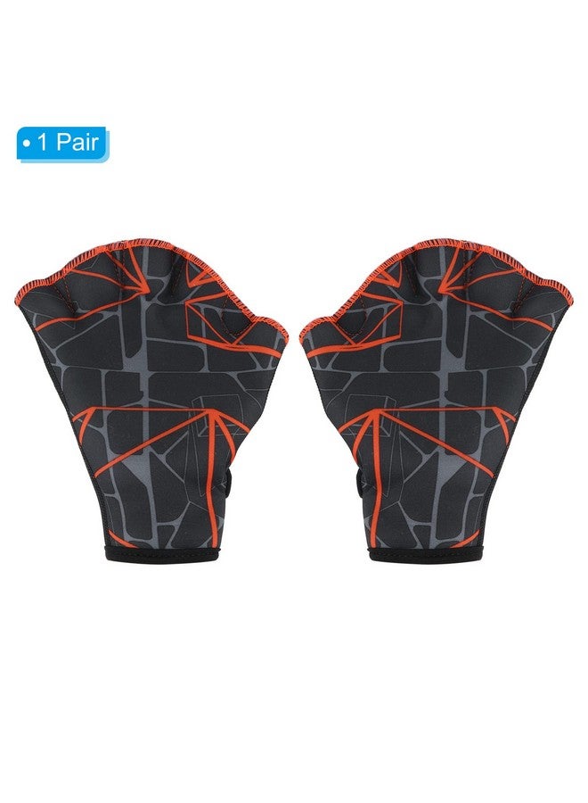 PATIKIL Webbed Swim Gloves, Swimming Aquatic Gloves Printing Water Resistance Training Accessories For Swimming And Diving, L, Dark Gray - Image 4