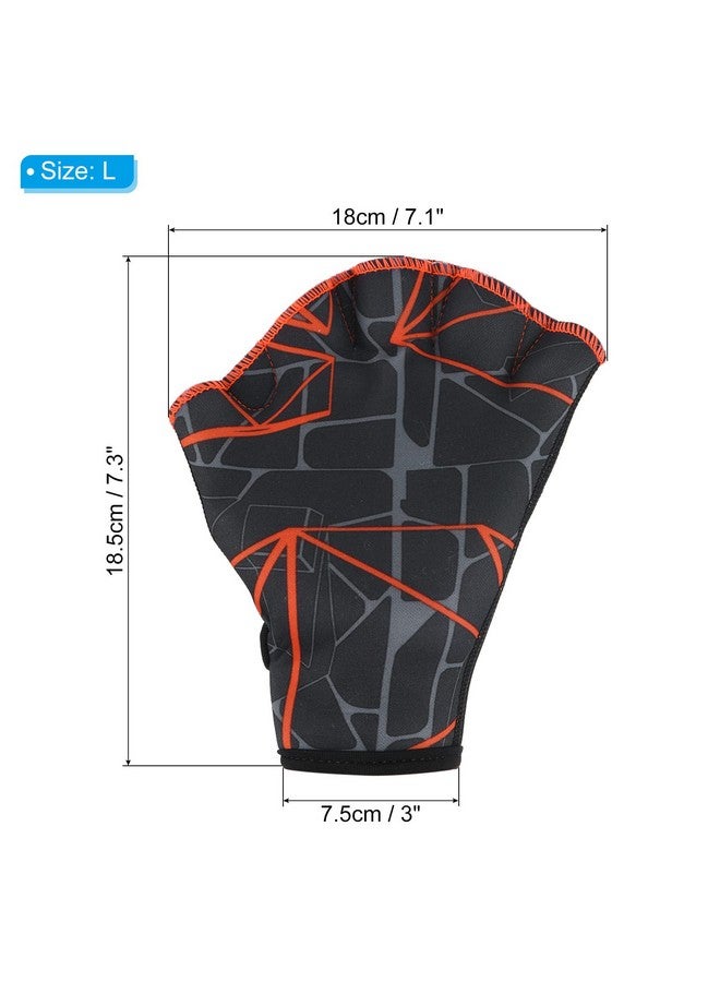PATIKIL Webbed Swim Gloves, Swimming Aquatic Gloves Printing Water Resistance Training Accessories For Swimming And Diving, L, Dark Gray - Image 3