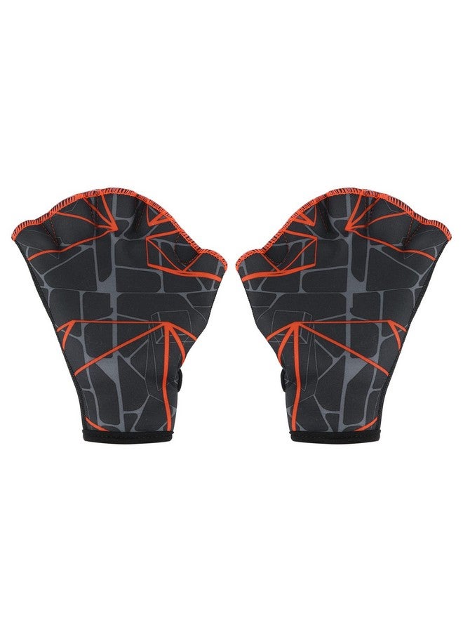 PATIKIL Webbed Swim Gloves, Swimming Aquatic Gloves Printing Water Resistance Training Accessories For Swimming And Diving, L, Dark Gray - Image 2