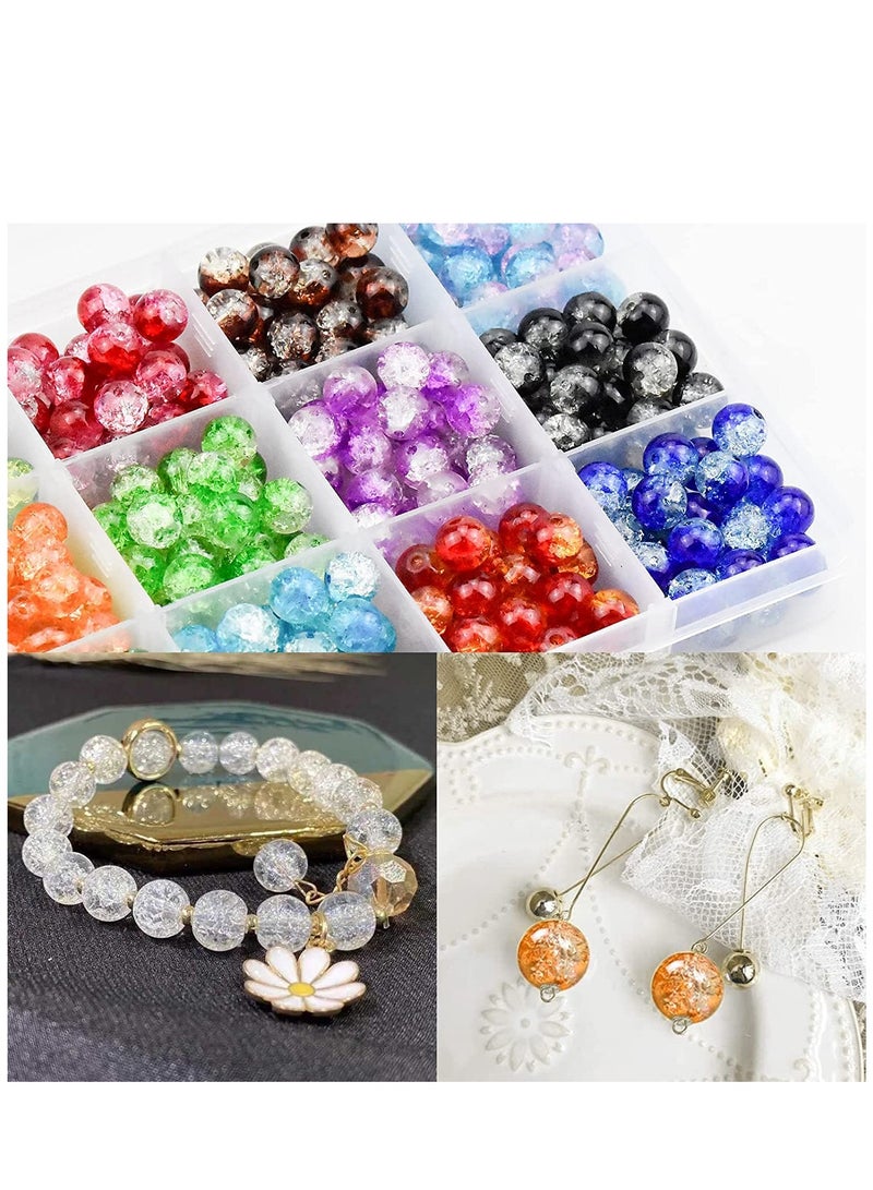 SYOSI 450 قطعة حبات لؤلؤ لصنع المجوهرات، حبات زجاجية ملونة مستديرة لؤلؤة فضفاضة لصنع المجوهرات 15 لون مختلط - Image 3