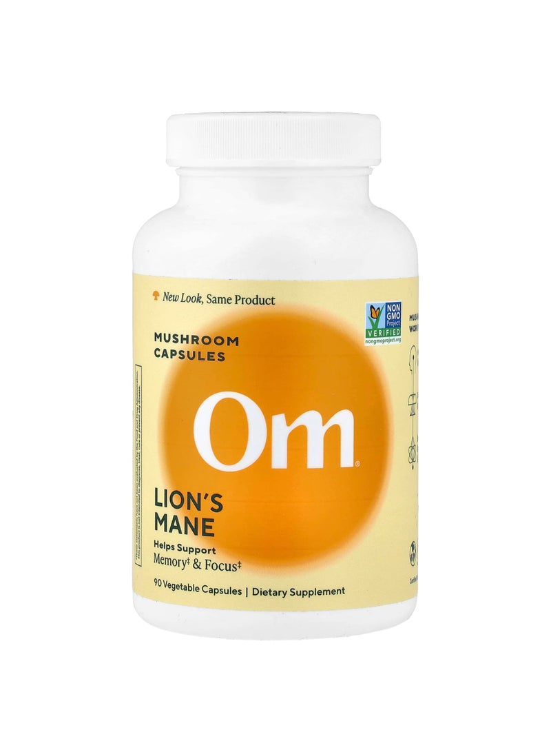 Lions's Mane Mushroom Capsules, 90 Vegetable Capsules (666 mg per Capsule)