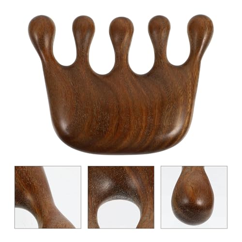 Flavoma Natural Wood Wide Tooth Hair and Scalp Massager Comb | Gua Sha comb for scalp | Multi-Functional Tool Scraping | Multifunctional Meridian Massage Comb | Ideal for Head and Neck Massage | Scalp Massage No Static Head Massager Tool Physical Therapy - Image 4